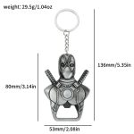 Porte clés Deadpool Ouvre-Bouteille - Design Métal & Utilitaire Geek