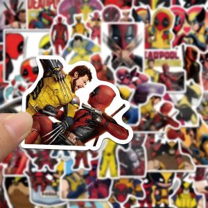 Pack Autocollants Héros - Deadpool & Wolverine 50 Stickers Résistants
