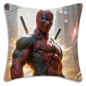 Housse de Coussin Deadpool – Motif Animé & Polyester Durable
