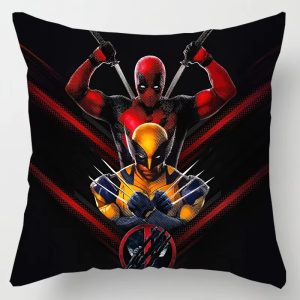 Housse de Coussin Double Face – Wolverine & Deadpool