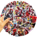 Lot de 50 Autocollants Deadpool & Wolverine - Stickers Vinyle 3CM Résistants