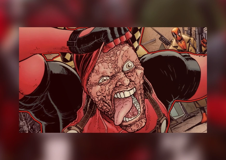 Deadpool avec visage brulé