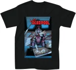 T-shirt Lady Deadpool – Pizza & Katana sur Canapé