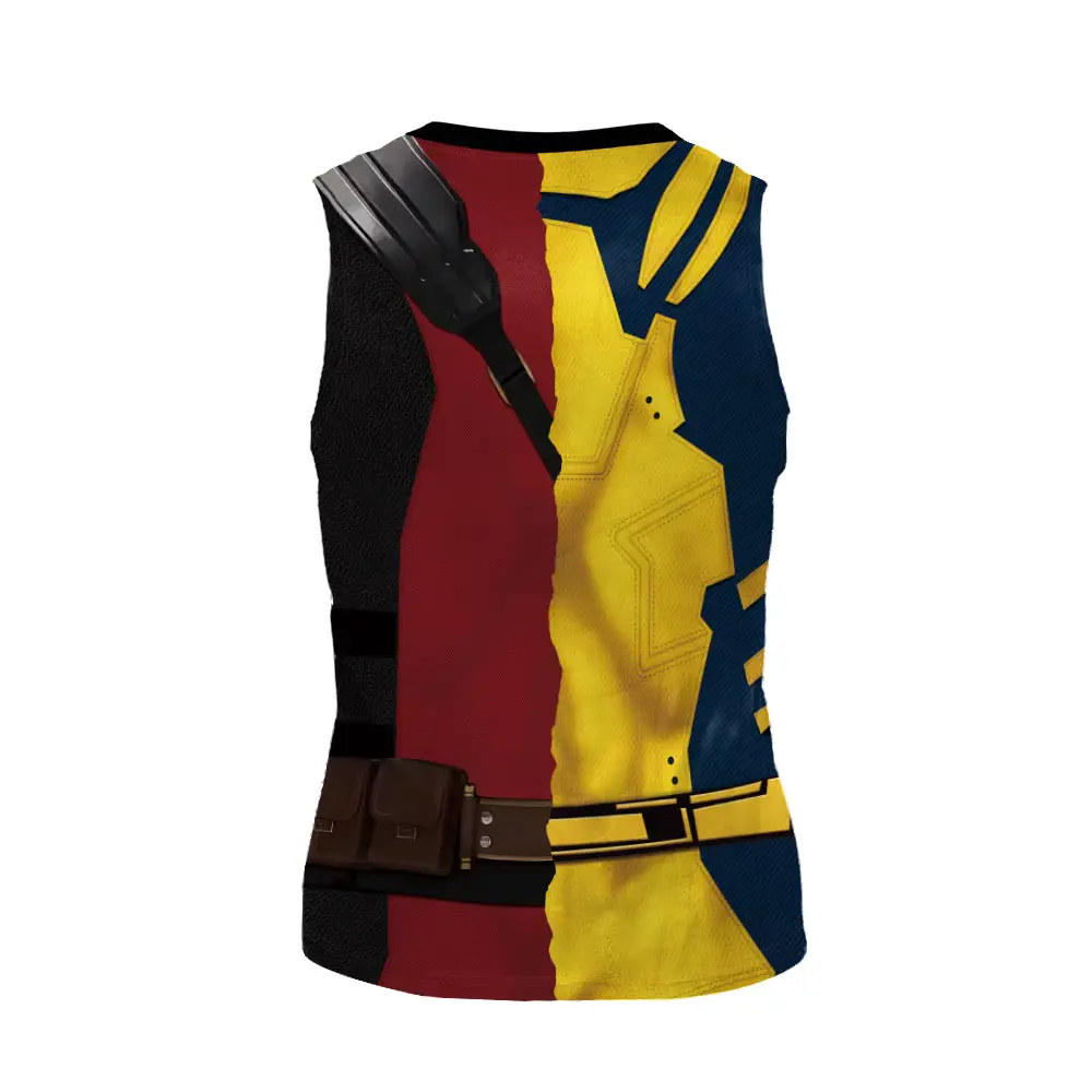 Débardeur Marvel Été – Deadpool & Wolverine Duo Bicolore Rouge/Jaune