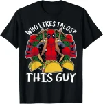 T-shirt Deadpool – Who Likes Tacos?