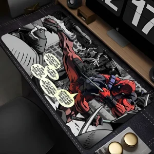 Tapis de clavier Deadpool – Scène de Comic Noir et Blanc