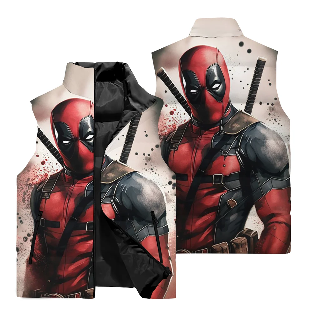 Doudoune Coupe-Vent Deadpool Beige Homme – Impression 3D