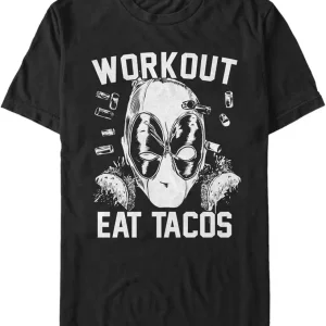 T-shirt Deadpool Workout & Eat Tacos