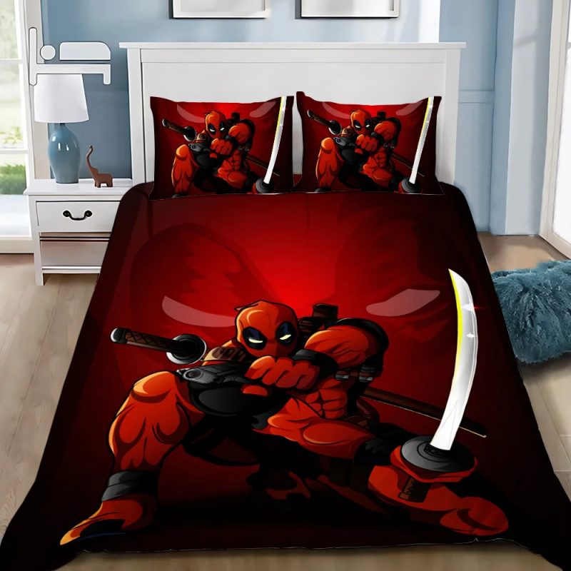 Housse Couette et Taies Deadpool - Motifs Vibrants et Durables